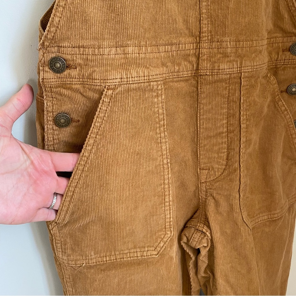American Eagle Corduroy Overalls Brown Ladies Size Small Boho Casual - Picture 8 of 11